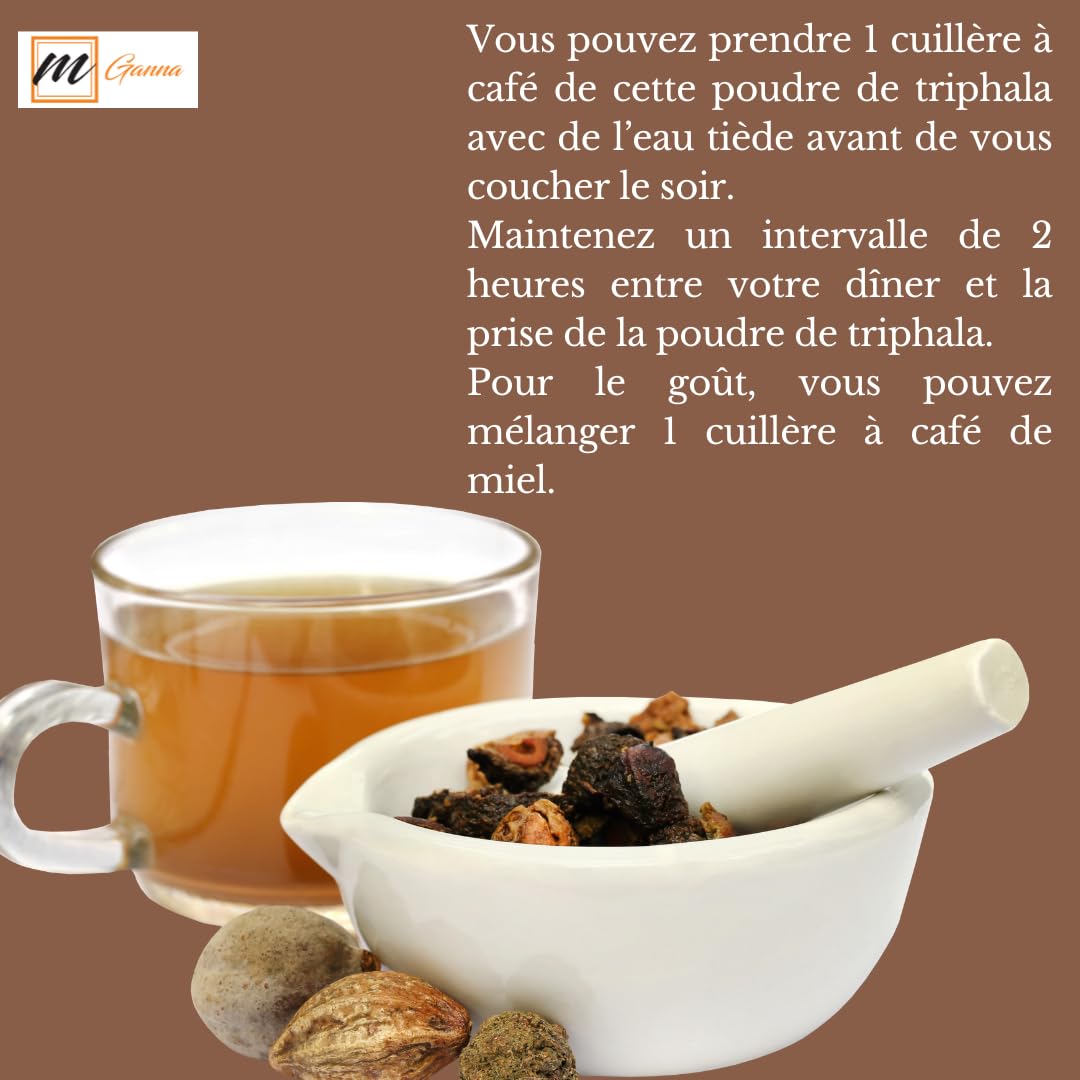 Resealable pouch of imported triphala powder for skin care