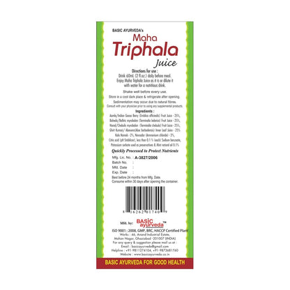 Basic Ayurveda digestive supplement bottle displayed on a clean background highlighting the vegan and gluten free certification.