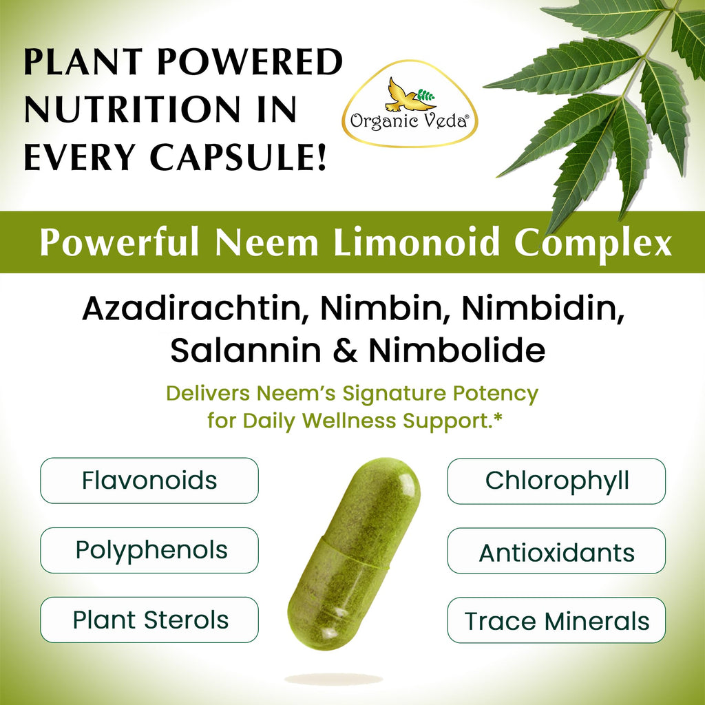 Organic Veda Neem non-gmo gluten-free vegetarian capsules