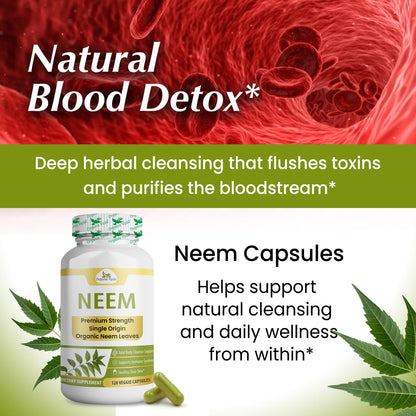 Organic Veda Neem daily wellness herbal supplement packaging