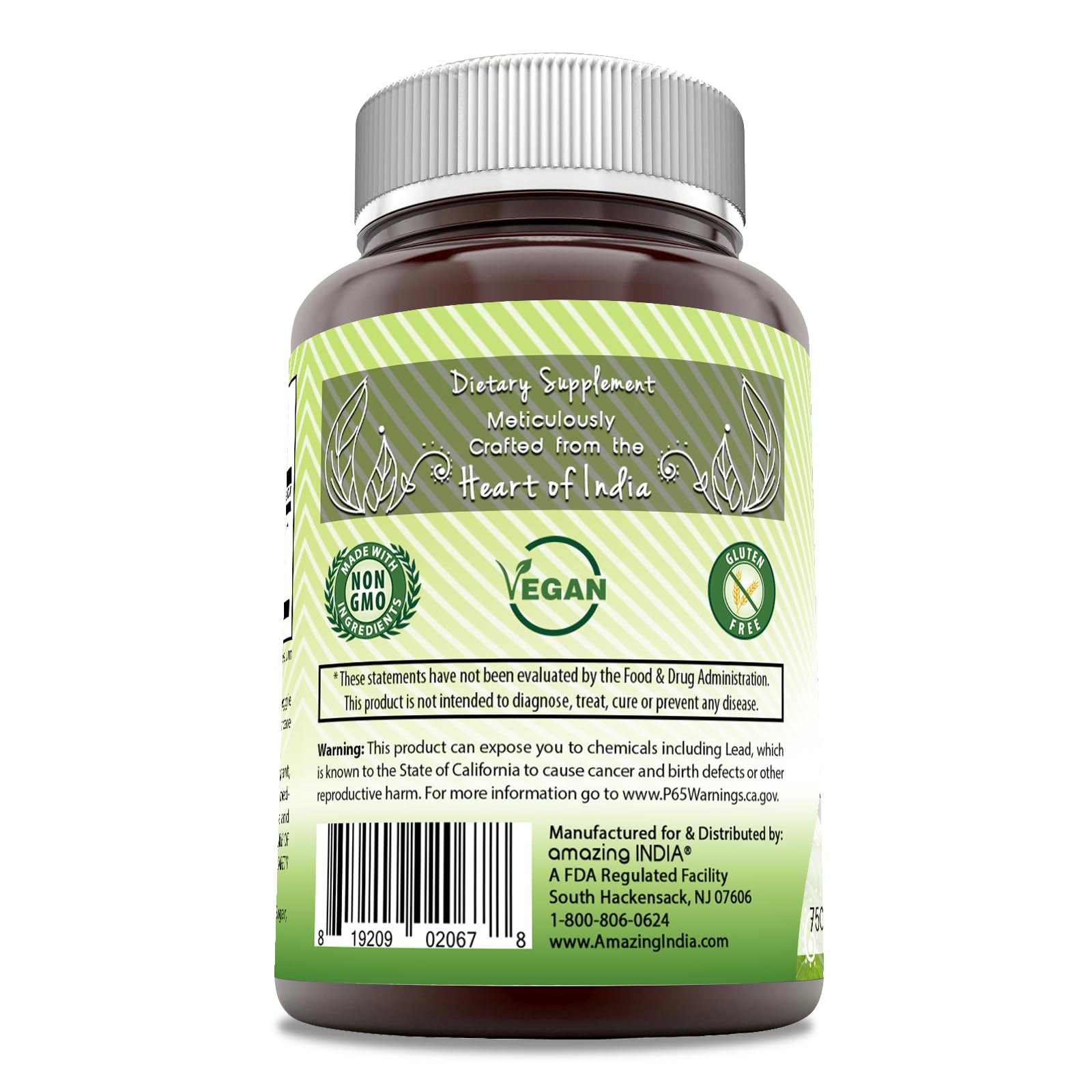 Authentic USA imported Amazing India Triphala fruit extract vegan capsules for natural detoxification