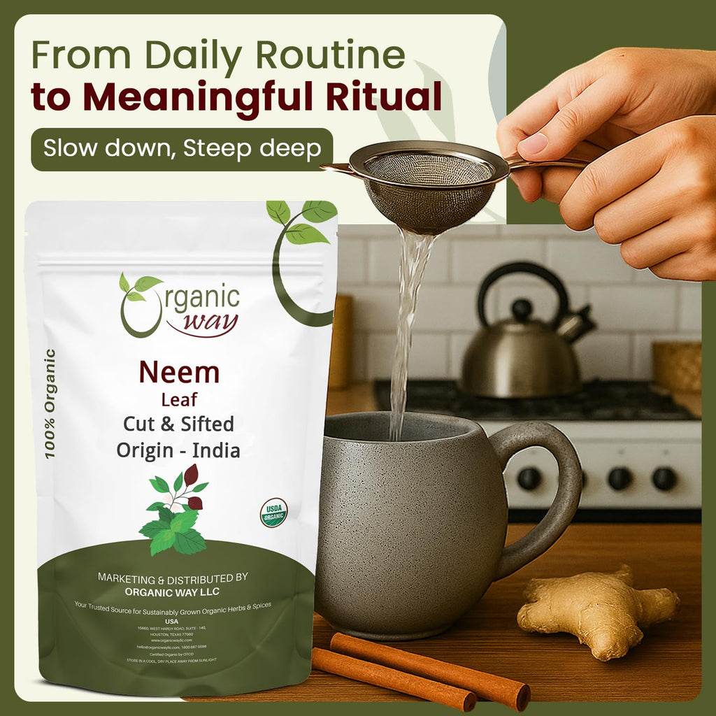 Organic Way Neem Leaf Back Label And Certifications