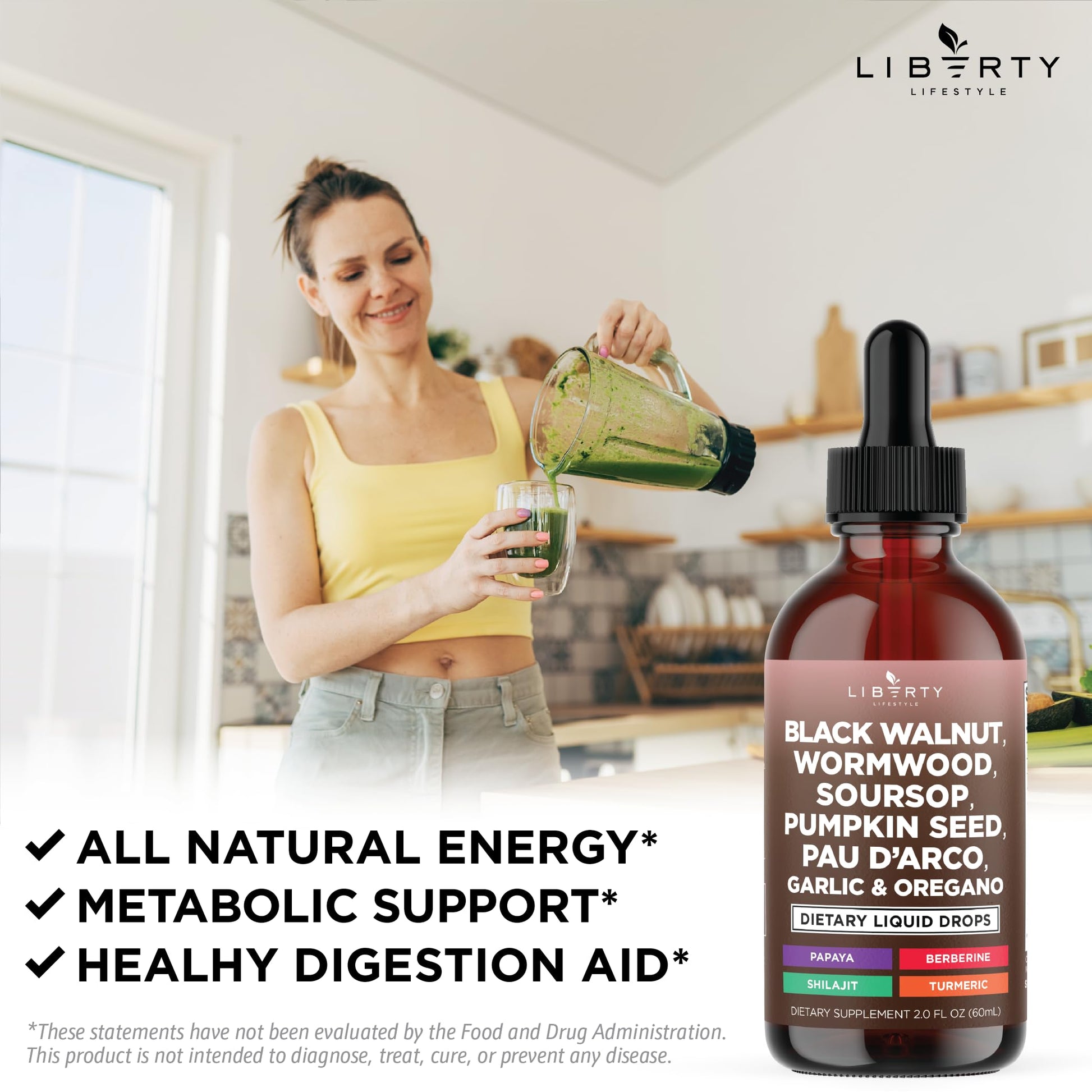 Liberty Lifestyle Defend Wormwood and Black Walnut Liquid Drops ingredient highlight