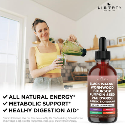 Liberty Lifestyle Defend Wormwood and Black Walnut Liquid Drops ingredient highlight