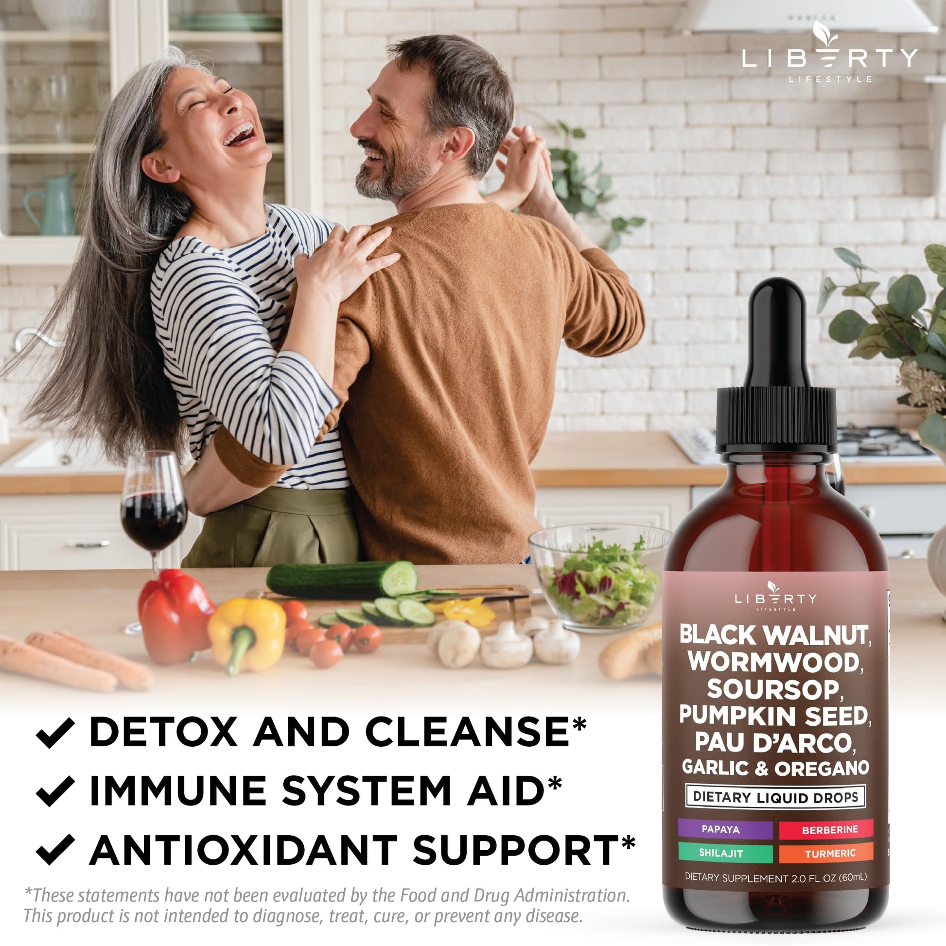 Liberty Lifestyle Defend Wormwood and Black Walnut Liquid Drops packaging details