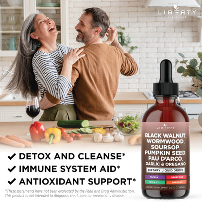 Liberty Lifestyle Defend Wormwood and Black Walnut Liquid Drops packaging details