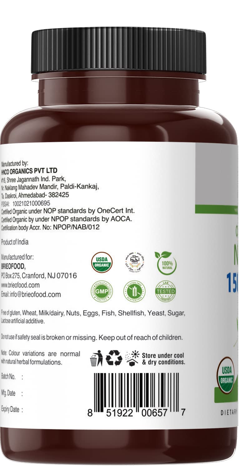 Brieofood Organic Neem gluten free and allergen information
