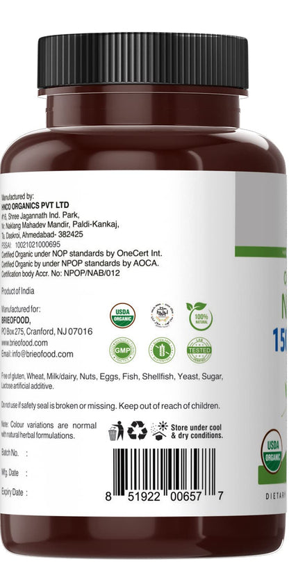 Brieofood Organic Neem gluten free and allergen information
