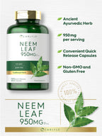 Carlyle Non GMO Gluten Free Neem Leaf Capsules