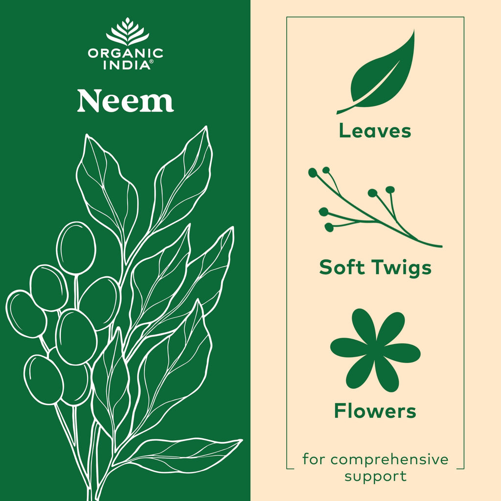 USDA organic and vegan certified neem leaf herbal supplement