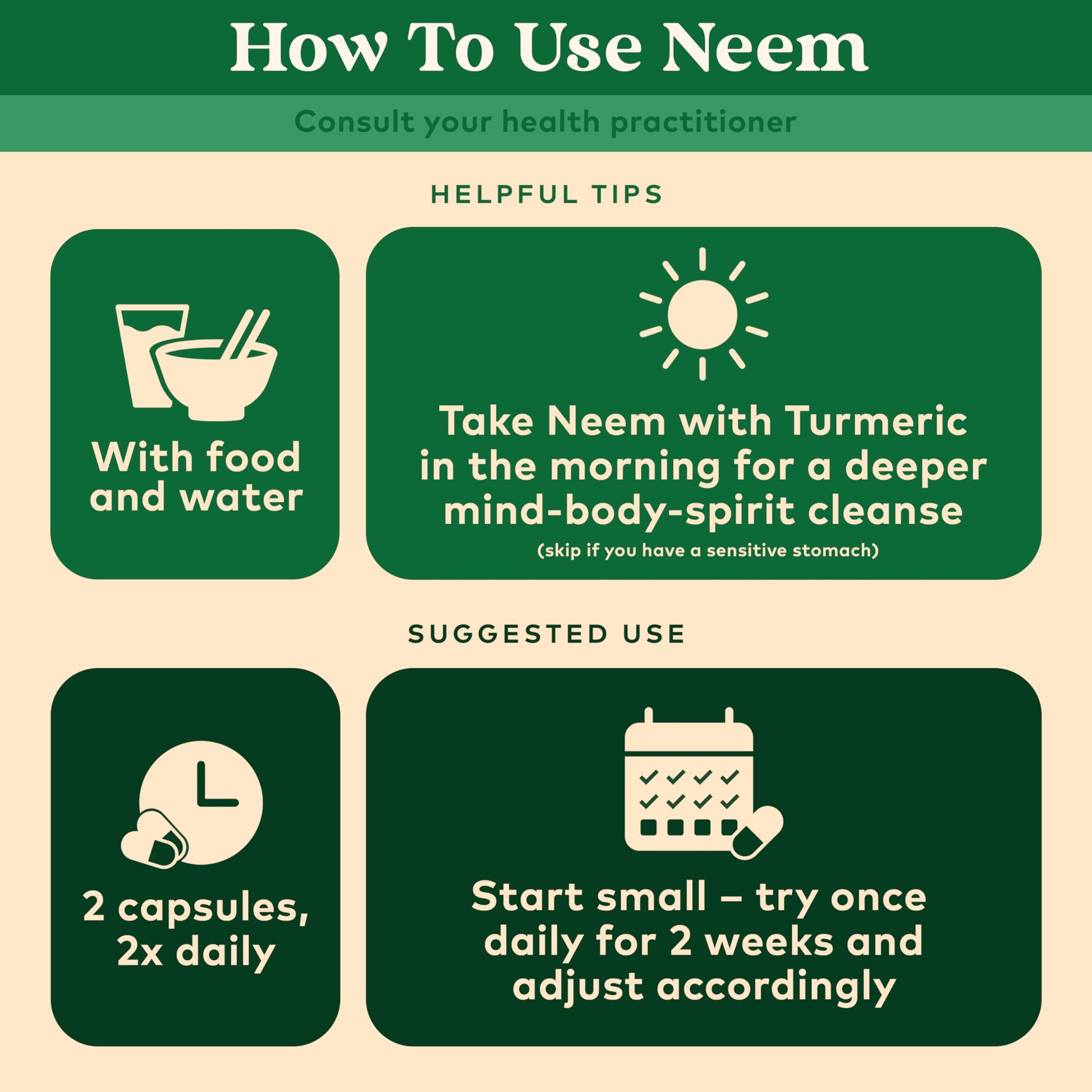 Premium blood purifying neem leaf capsules 90 count
