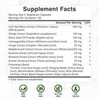 Deal Supplement Irish Sea Moss supplement facts label