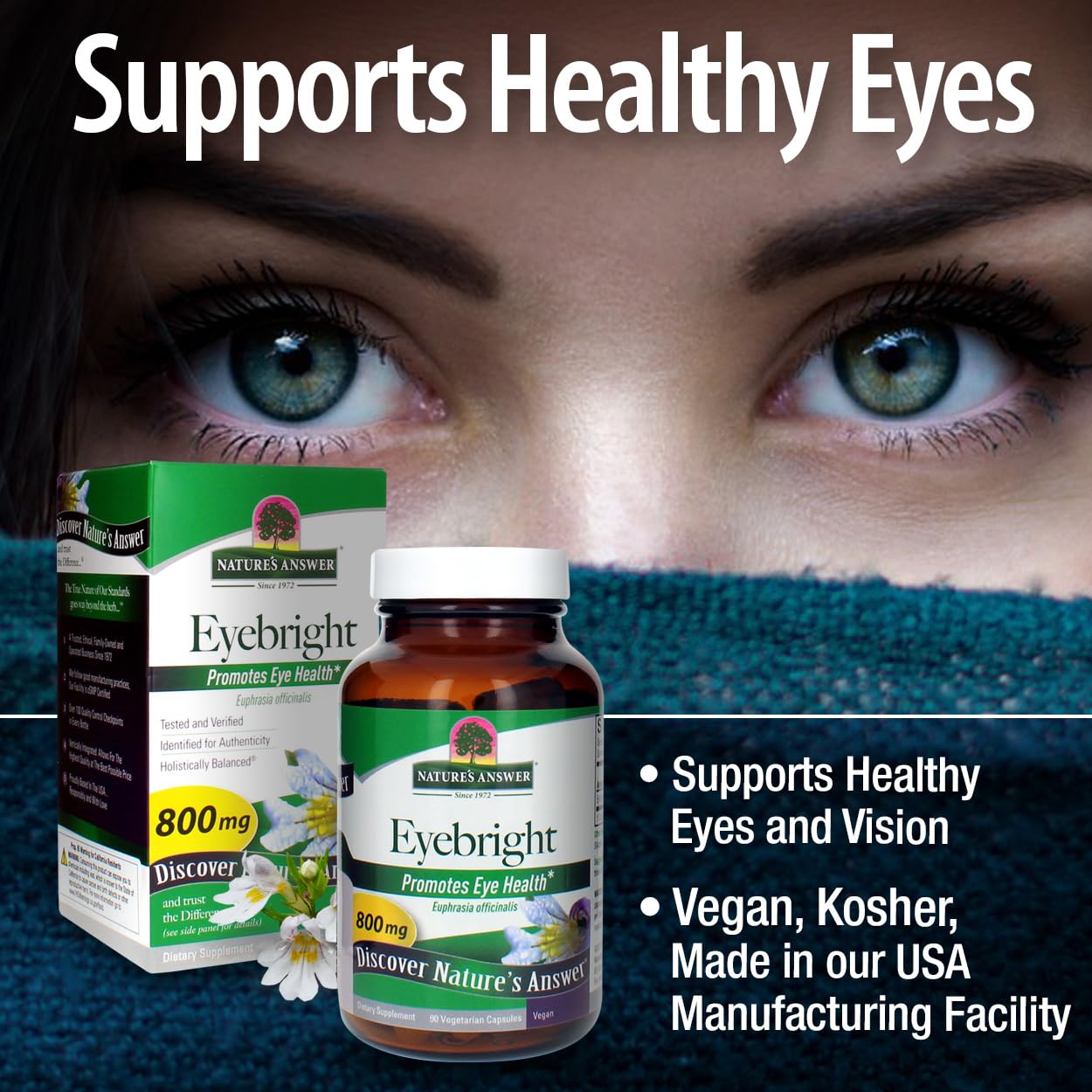 Nature's Answer Eyebright vegetarian capsules health supplement