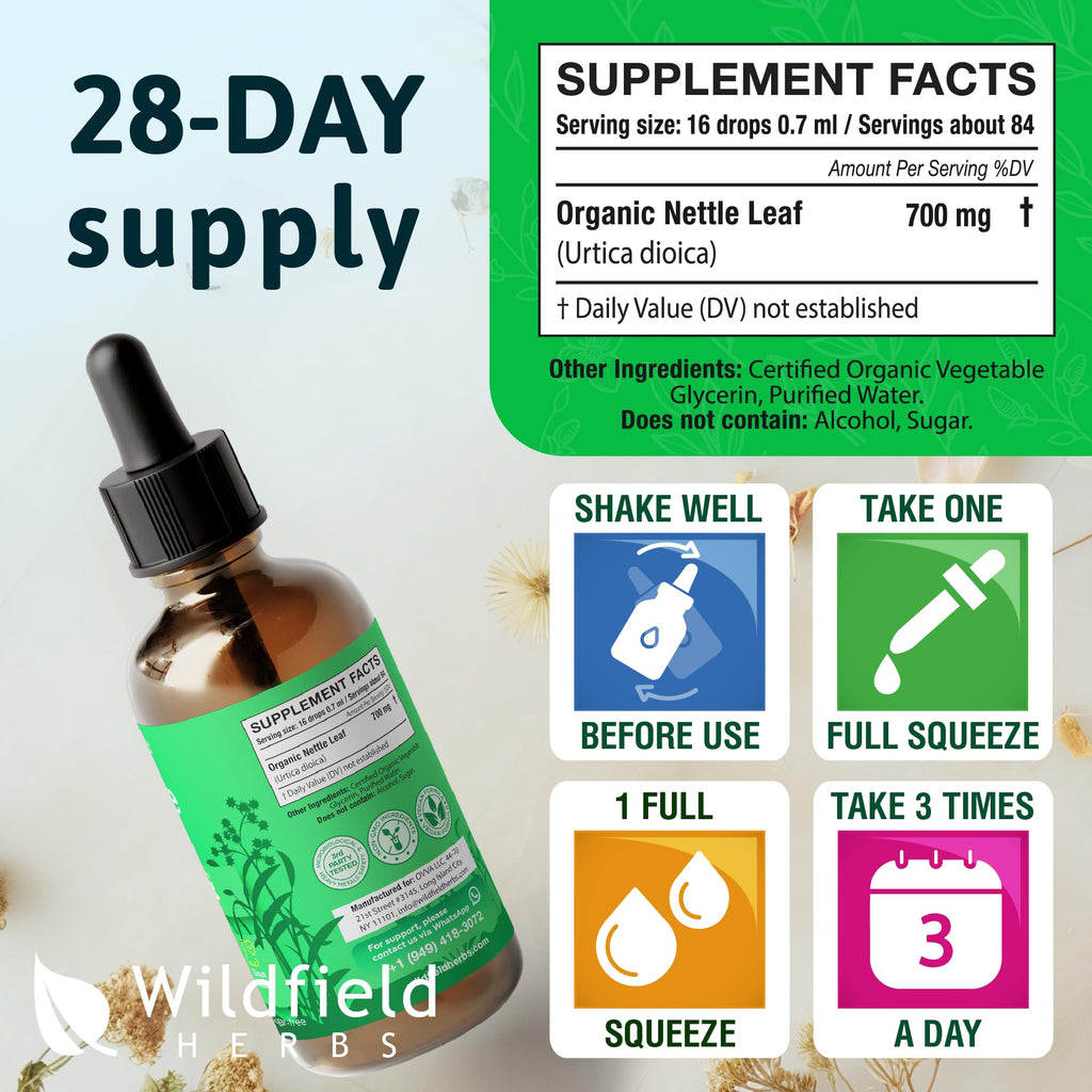 Authentic USA imported Wildfield Herbs liquid drops dropper usage demonstration