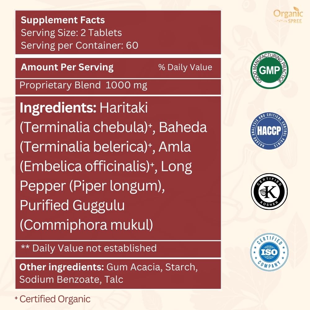 Organic Spree traditional digestive wellness formula for detoxification and constipation relief