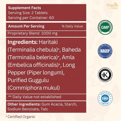 Organic Spree traditional digestive wellness formula for detoxification and constipation relief