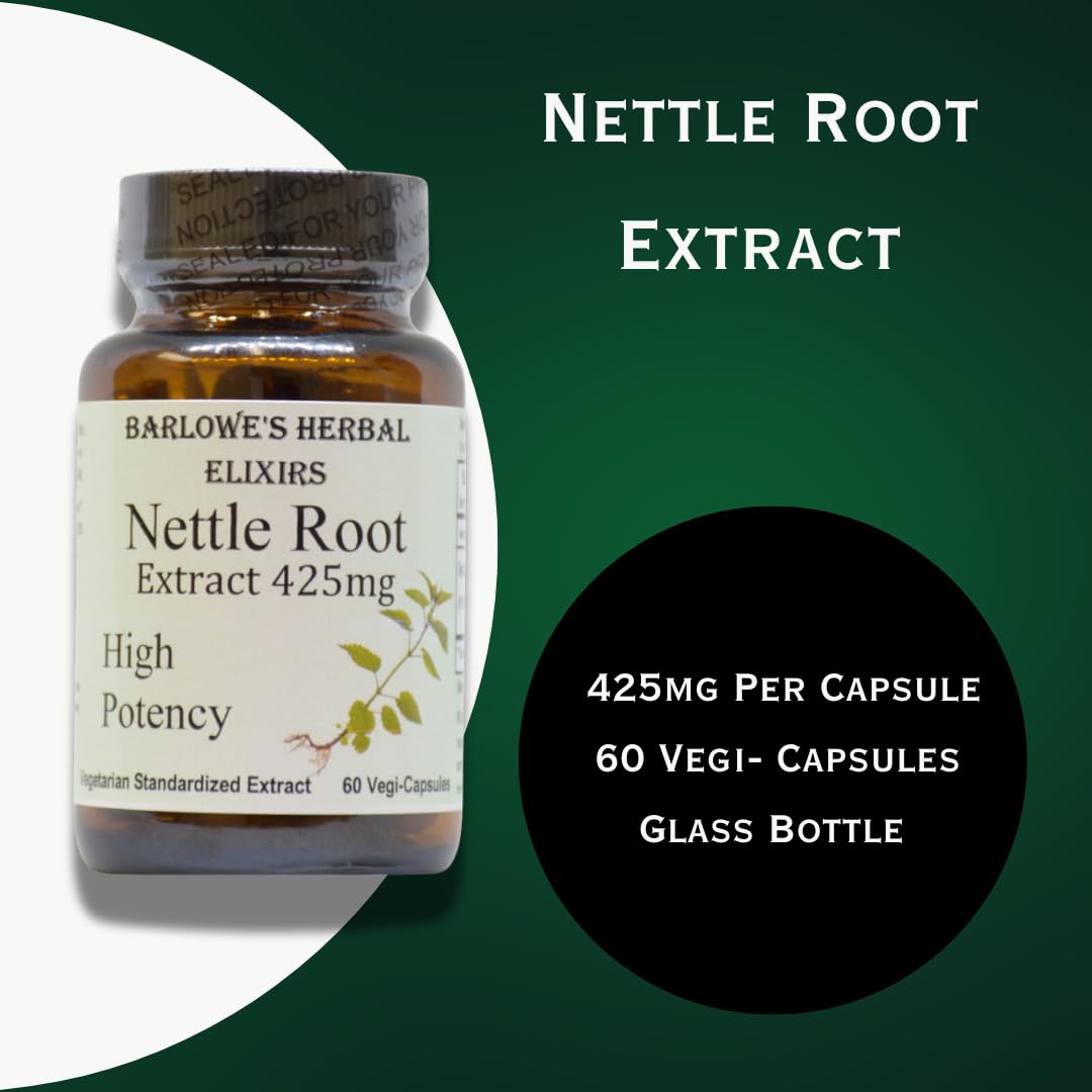 Barlowe's Herbal Elixirs 425mg vegan capsule bottle side profile