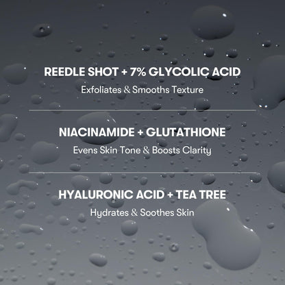 Back view of VT Cosmetics exfoliating body mist showing product details
