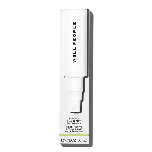 Dewy finish face primer and mist bottle highlighting the key botanical ingredients.