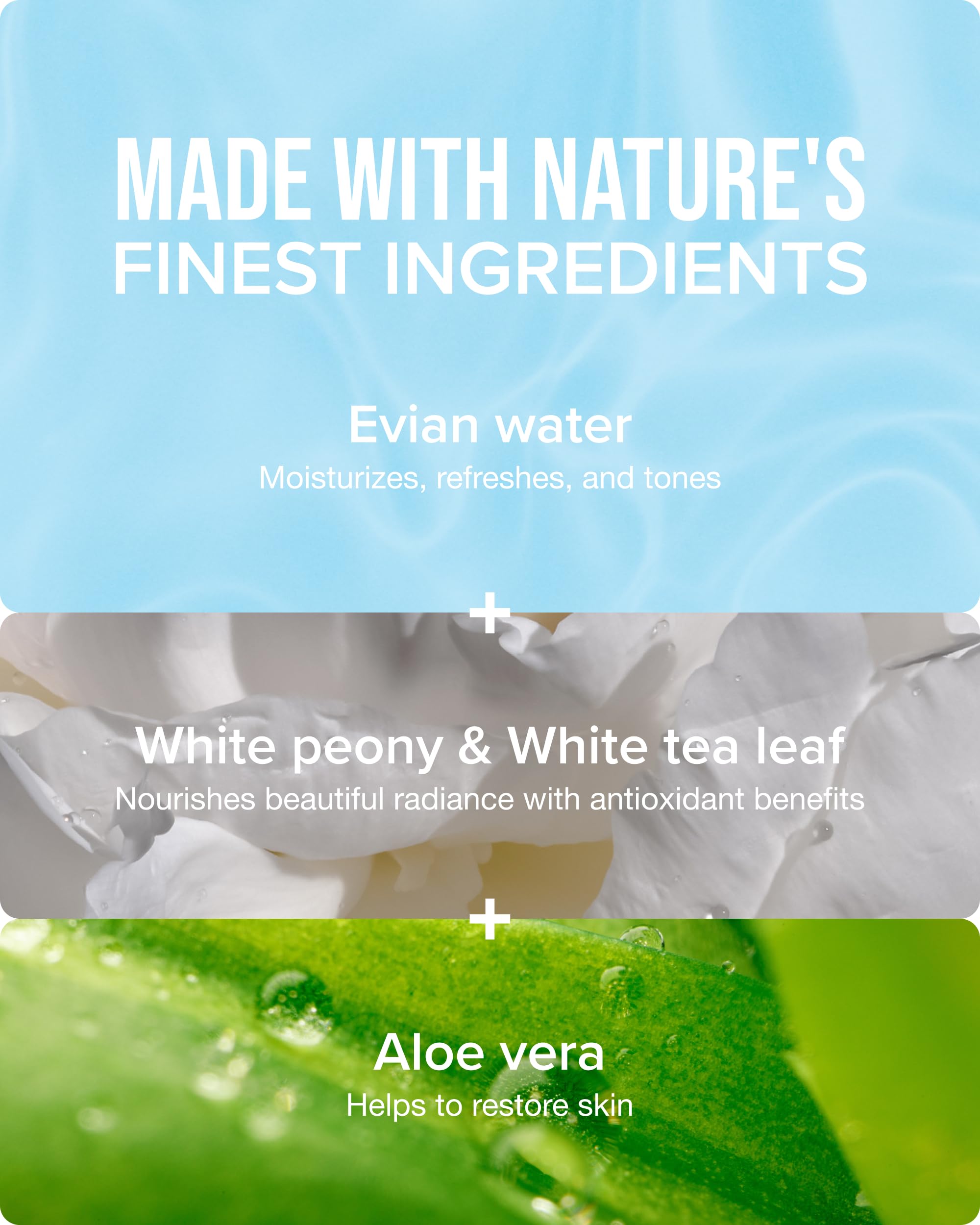 Evian Glow facial mist nozzle for ultra-fine application