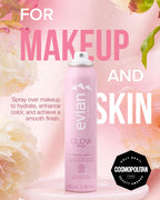 Brumisateur Evian Glow Facial Mist texture demonstration