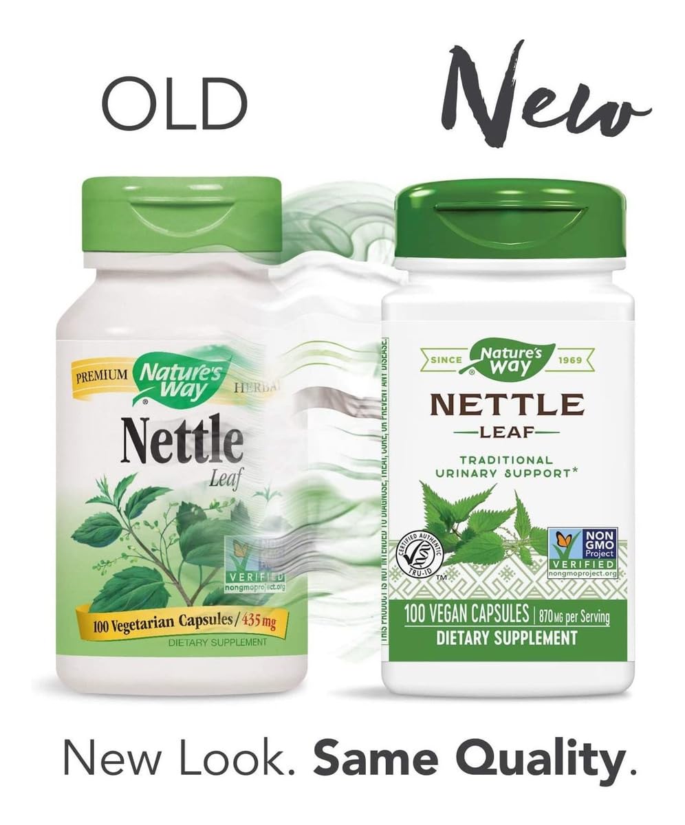Nature's Way Nettle Herb bottle showing TRU-ID certification