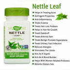 Nature's Way Nettle Herb side label with supplement facts