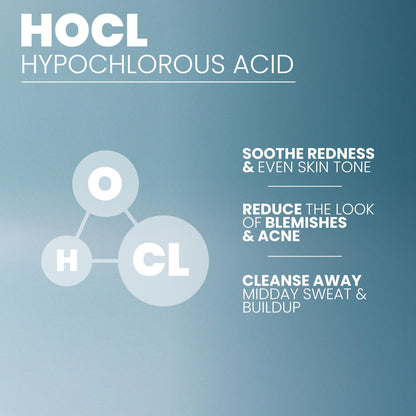 Eva Naturals HOCl facial cleanser spray lifestyle application