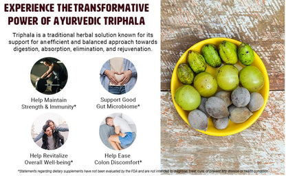 True Veda non bitter Triphala tablets for natural stomach detox