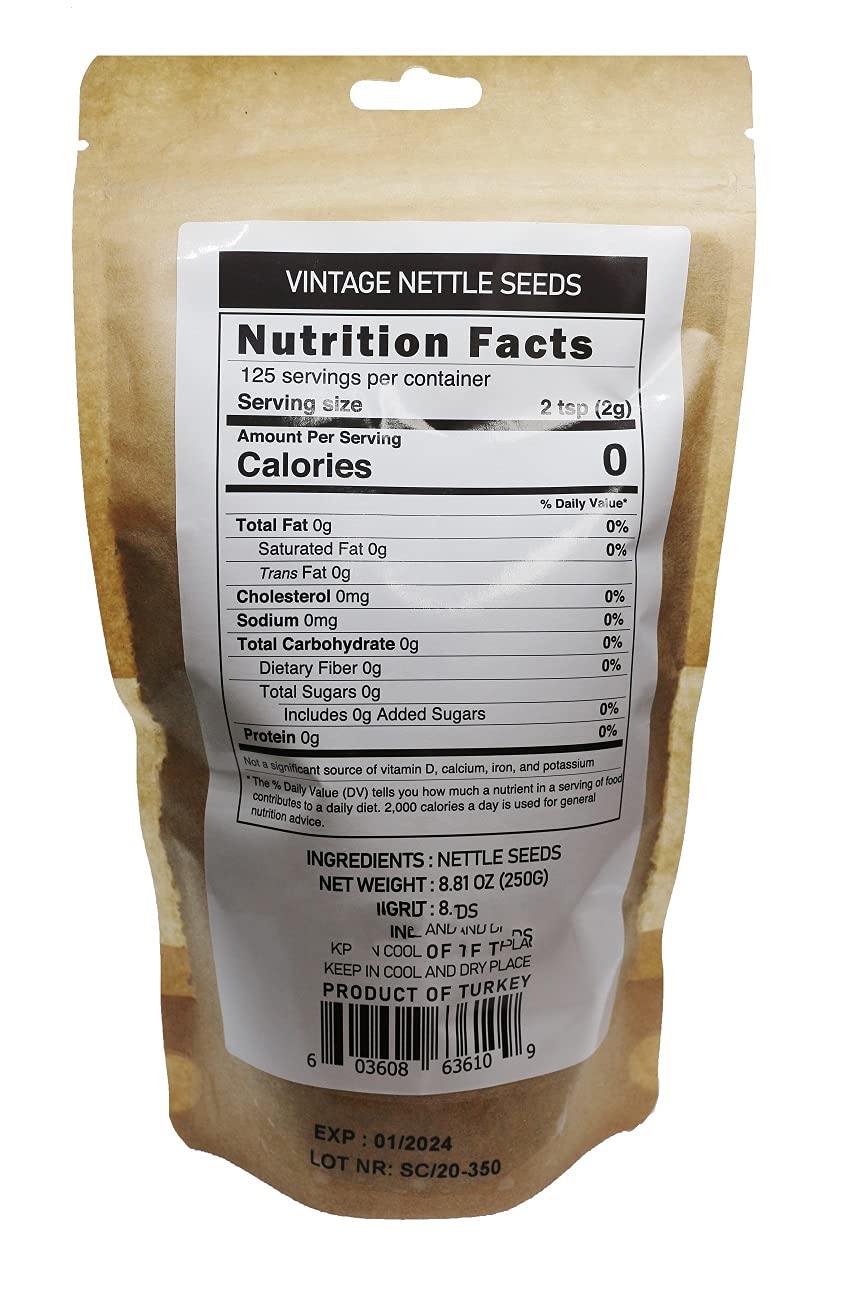 Dried Turkish stinging nettle seeds premium botanical supplement for plant based protein.