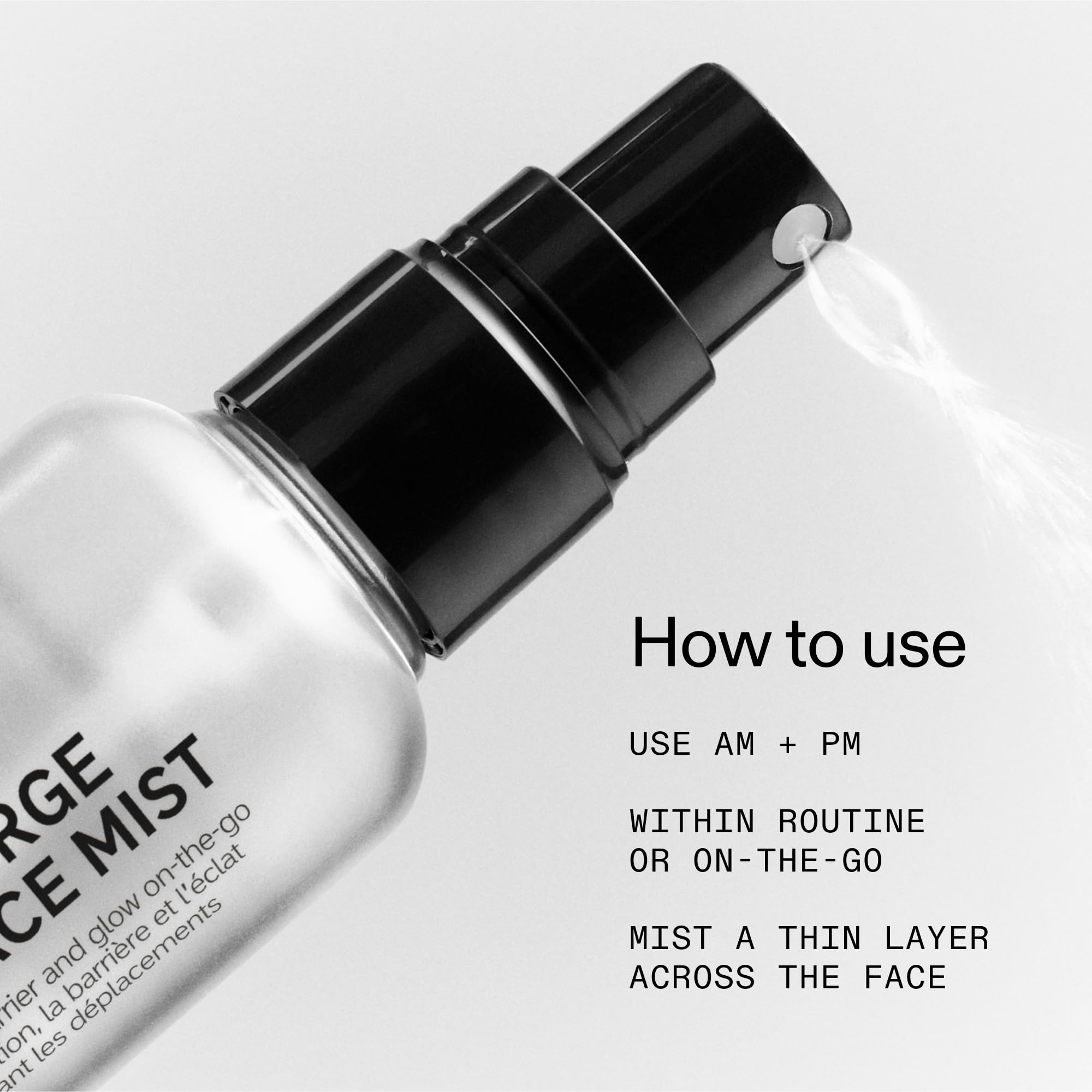 The Inkey List Hydro-Surge Dewy Face Mist bottle with spray nozzle