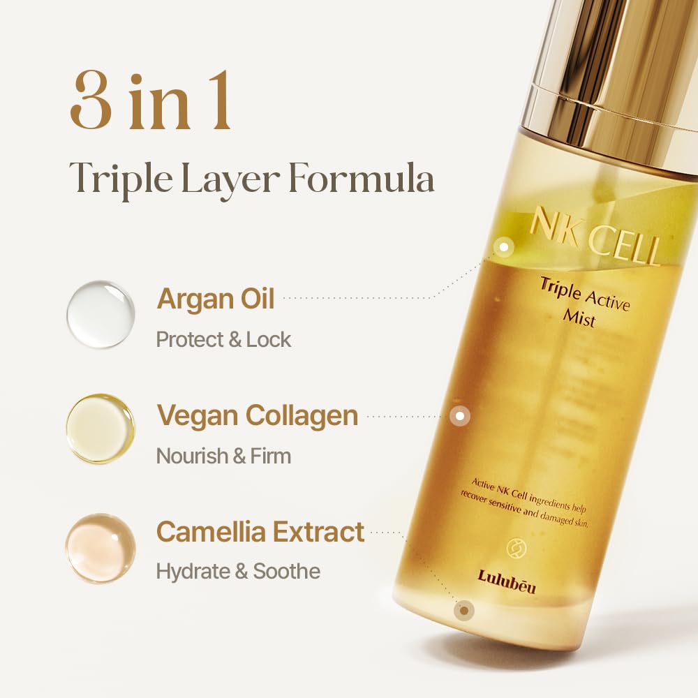 Lulubeu Triple Active Mist skincare mist spray application