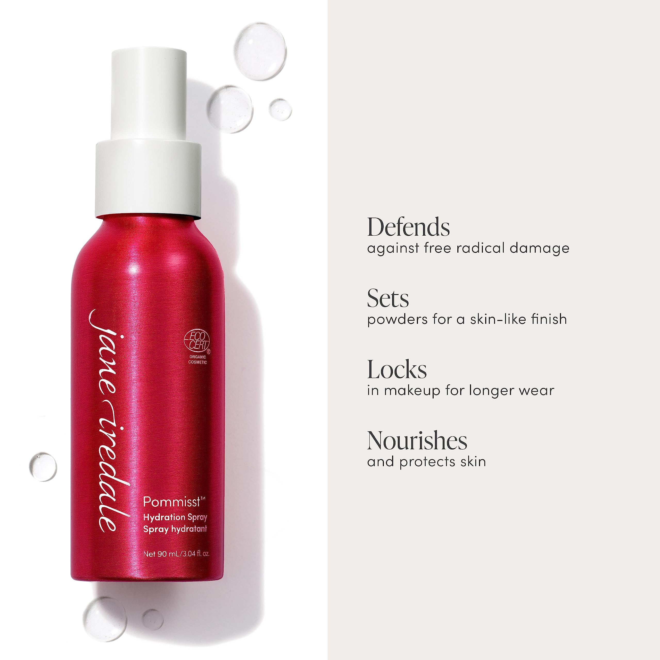 Jane Iredale mineral makeup setting spray bottle angled shot