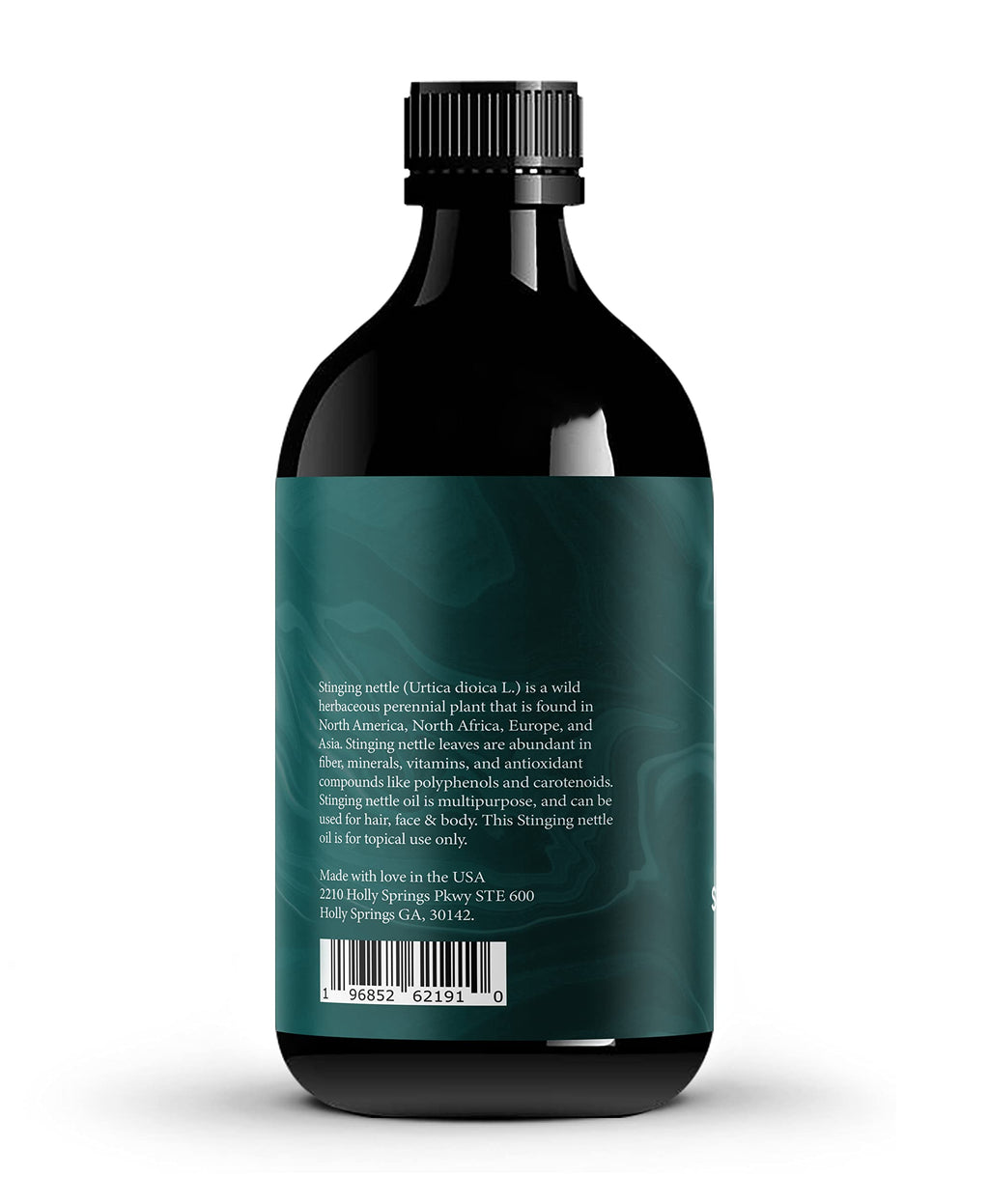 UNÂ·SULÂ·LIED multipurpose stinging nettle oil bottle standing upright against a clean background