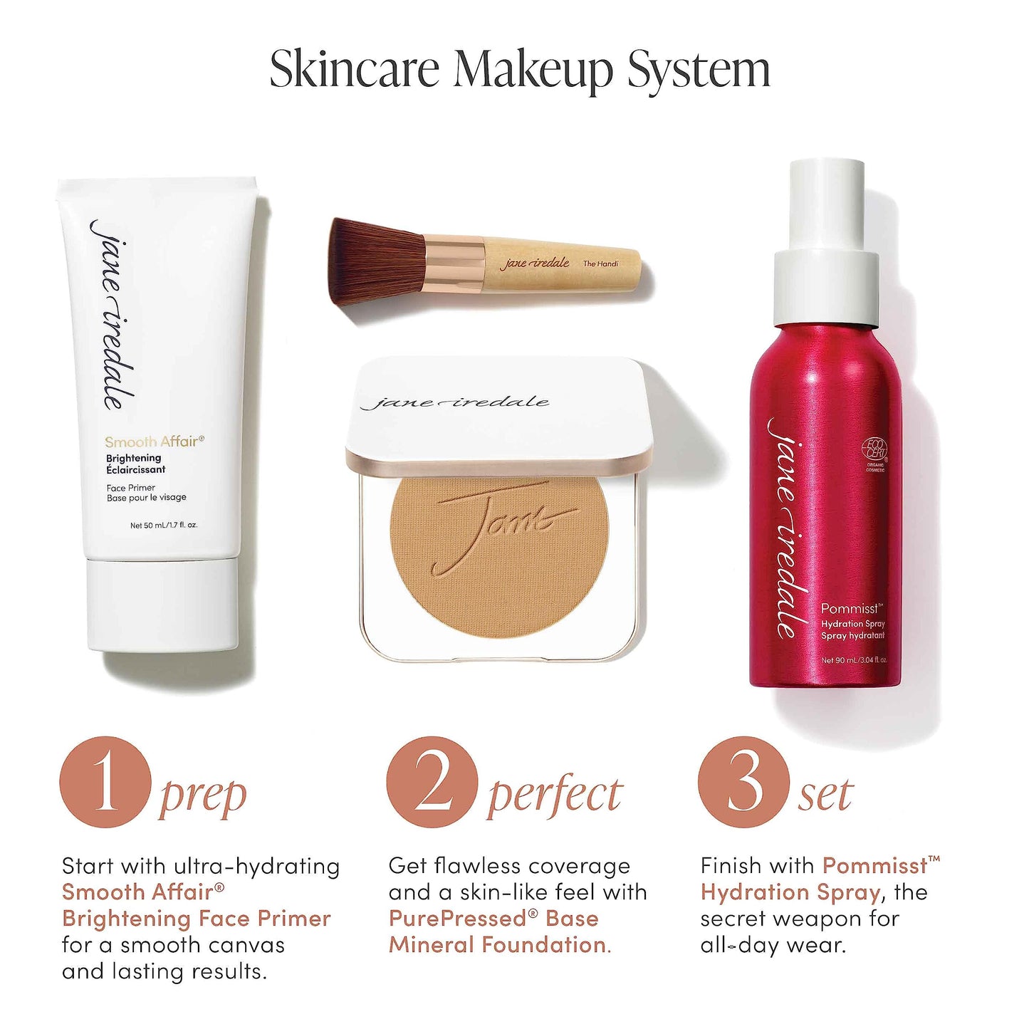Jane Iredale vegan cruelty free face setting spray bottle graphic