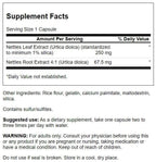 Close up of Swanson Stinging Nettle supplement bottle label details