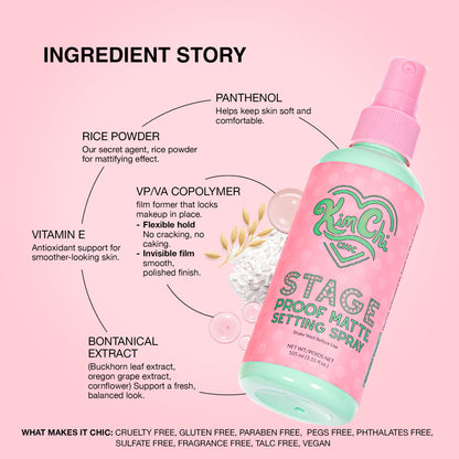 KimChi Chic cosmetic setting spray authentic USA import product packaging