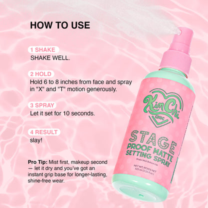 KimChi Chic long lasting matte finishing spray for oil control beauty routine
