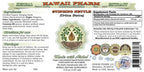 Hawaii Pharm Stinging Nettle professional grade herbal supplement label details.