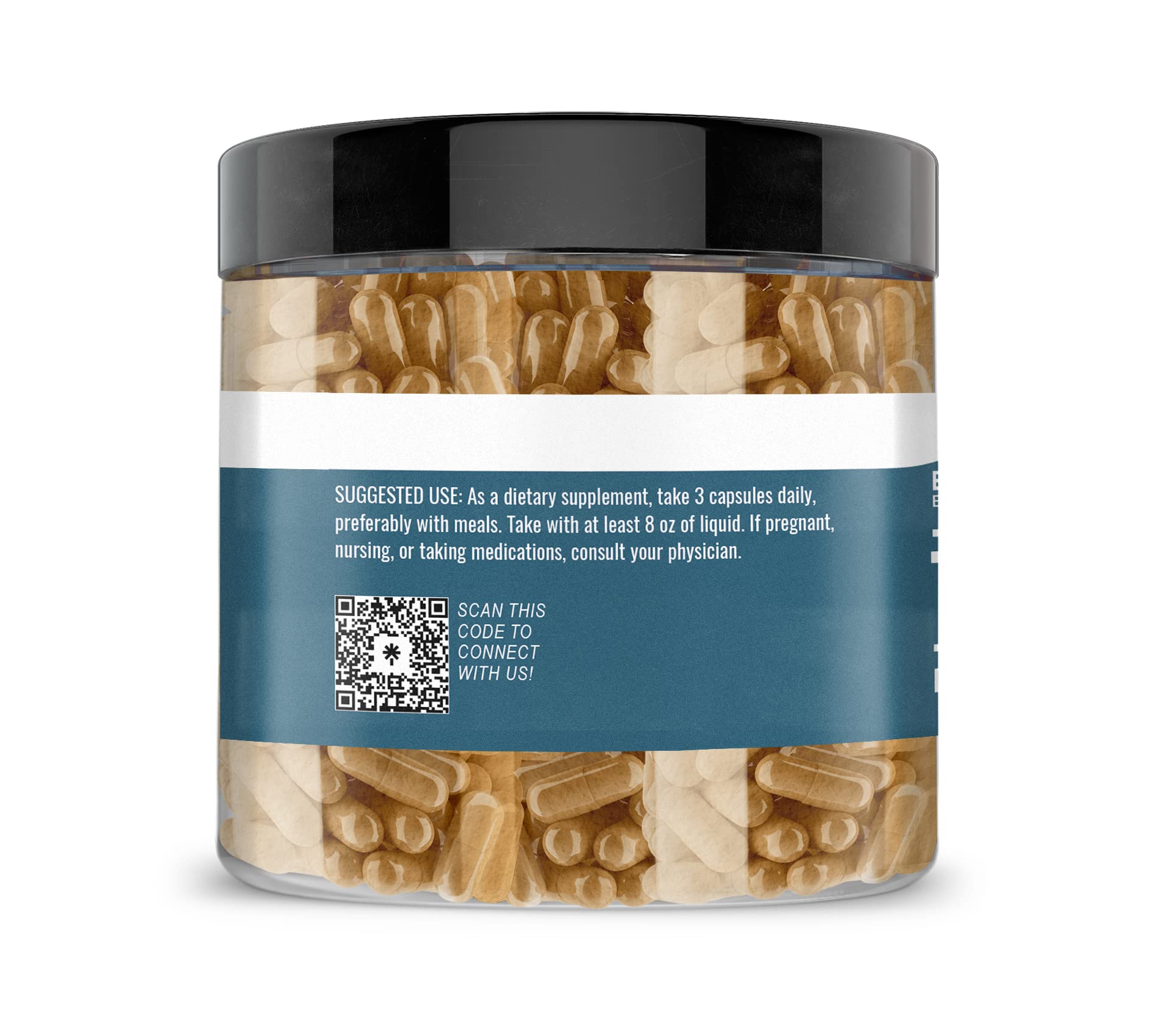 Side angle view of Earthborn Elements Triphala dietary supplement highlighting zero fillers and premium USA packaging.