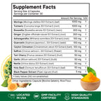 Close-up view of the ingredients list on the back of the Superfood MD multi-nutrient dietary supplement.