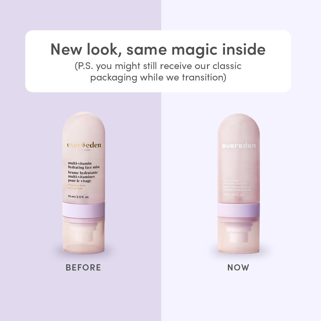 Evereden face mist packaging showing vitamin complex label