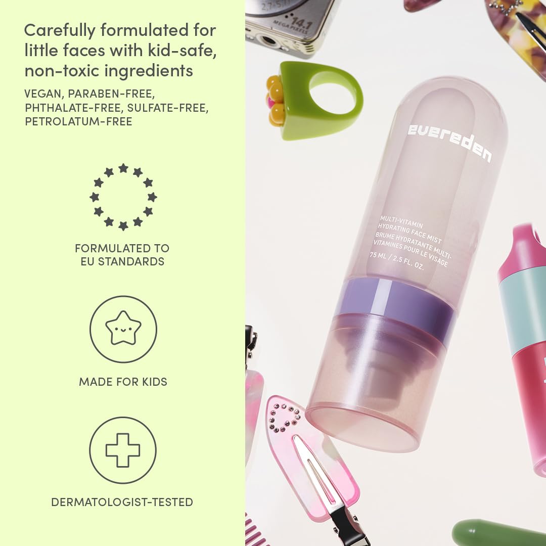 Evereden Kids skincare collection travel size mist bottle