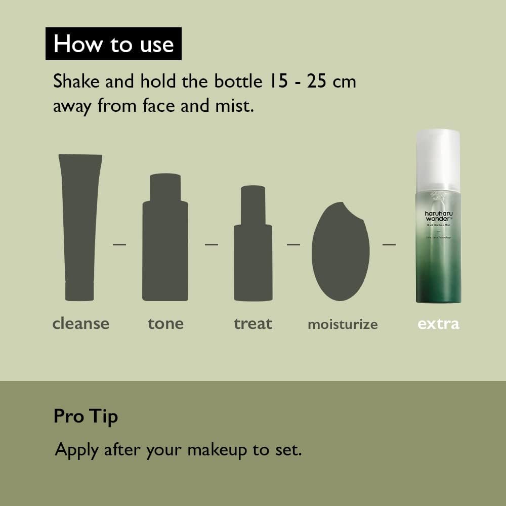Haruharu Wonder bamboo extract mist bottle side profile