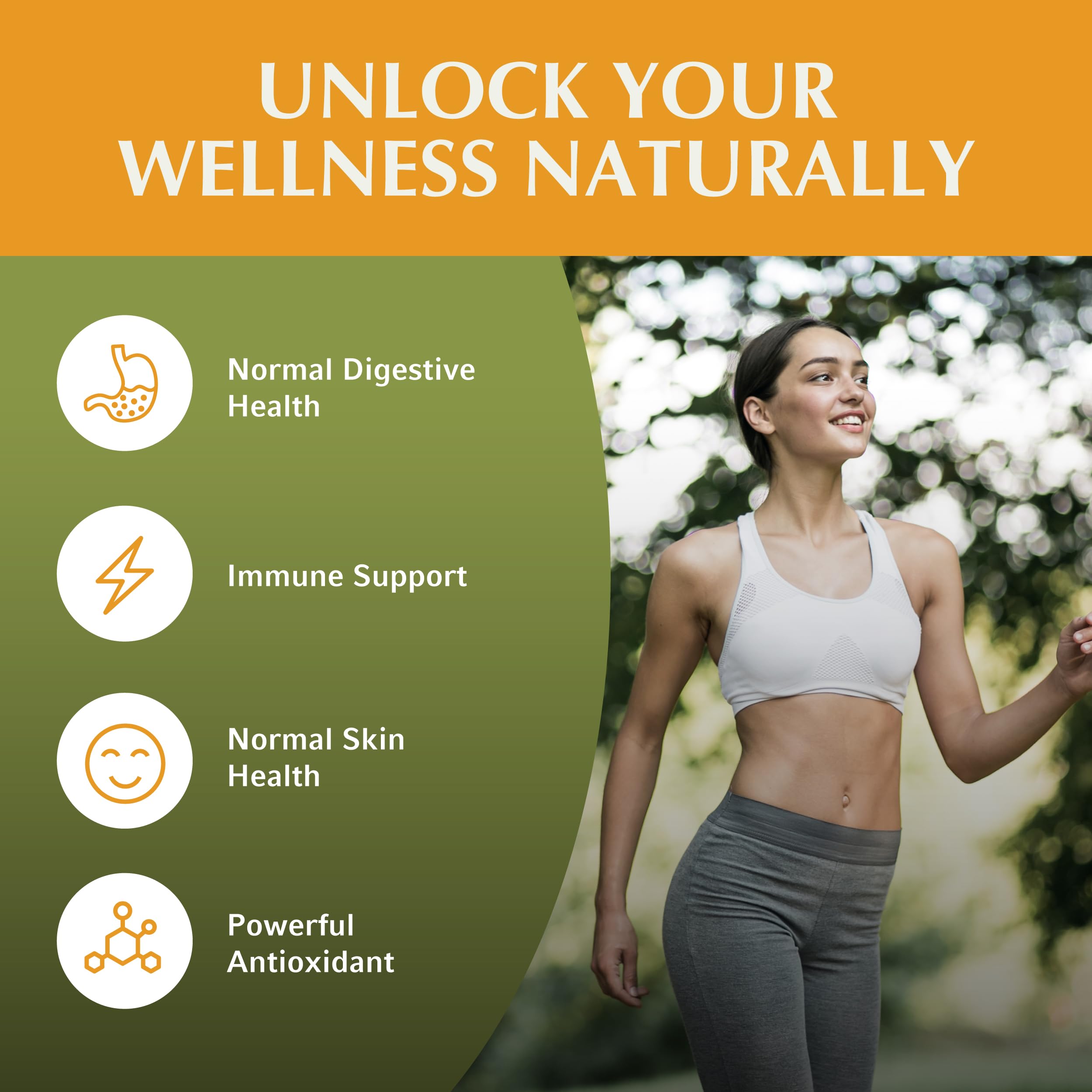 Jiva Botanicals Triphala bottle side view displaying organic ingredients and formula facts
