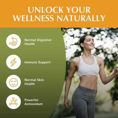 Jiva Botanicals Triphala bottle side view displaying organic ingredients and formula facts