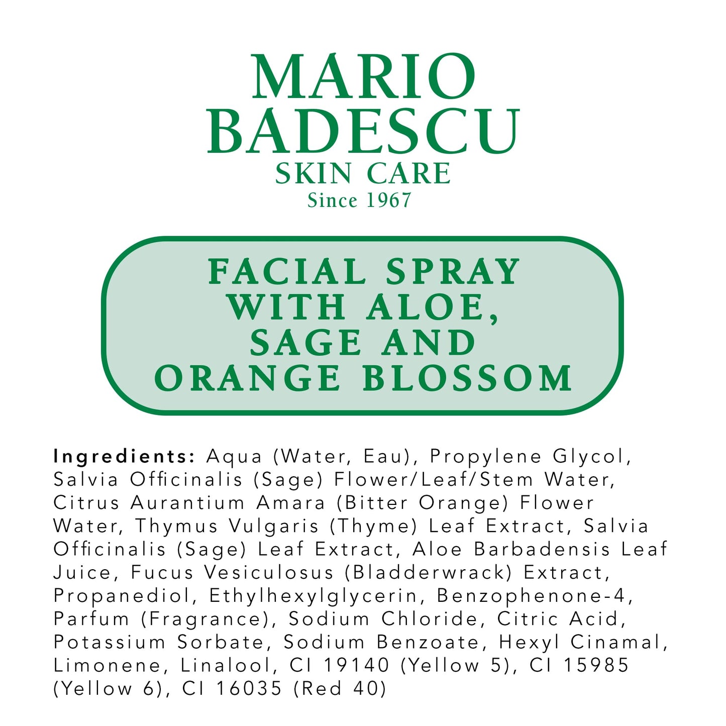 Mario Badescu multi purpose citrus fragrance facial spray for all skin types