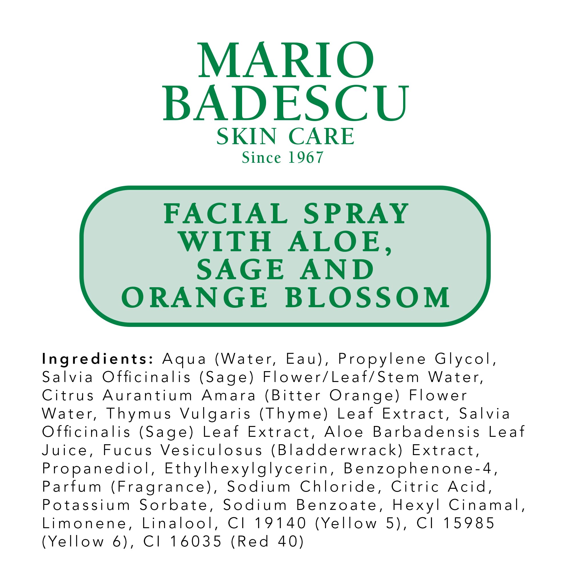 Mario Badescu multi purpose citrus fragrance facial spray for all skin types