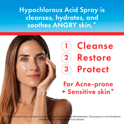 Hypochlorous acid skin relief spray mist nozzle detail