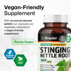 BIO KRAUTER prostate health supplement bottle alongside clear vegetable cellulose pills